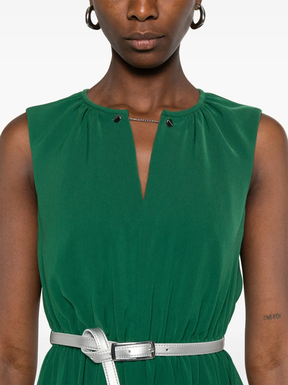 Max Mara Jurk met ceintuur Groen