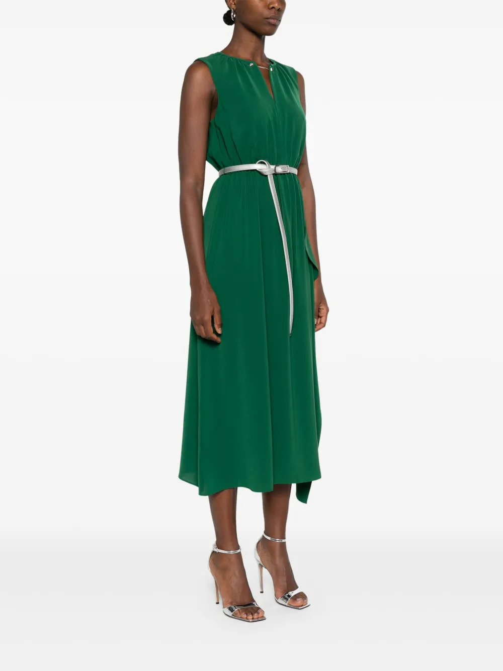 Max Mara Jurk met ceintuur Groen