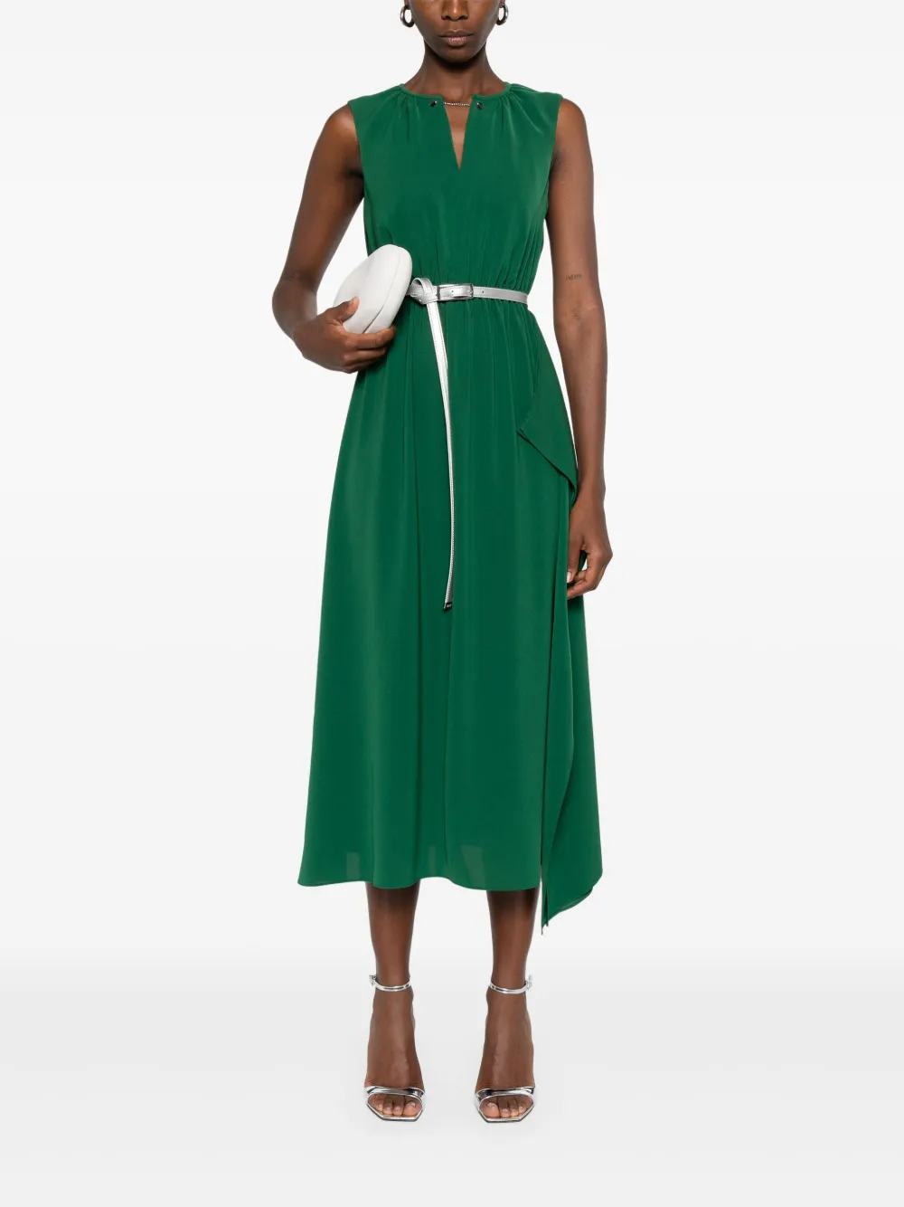 Max Mara Jurk met ceintuur Groen