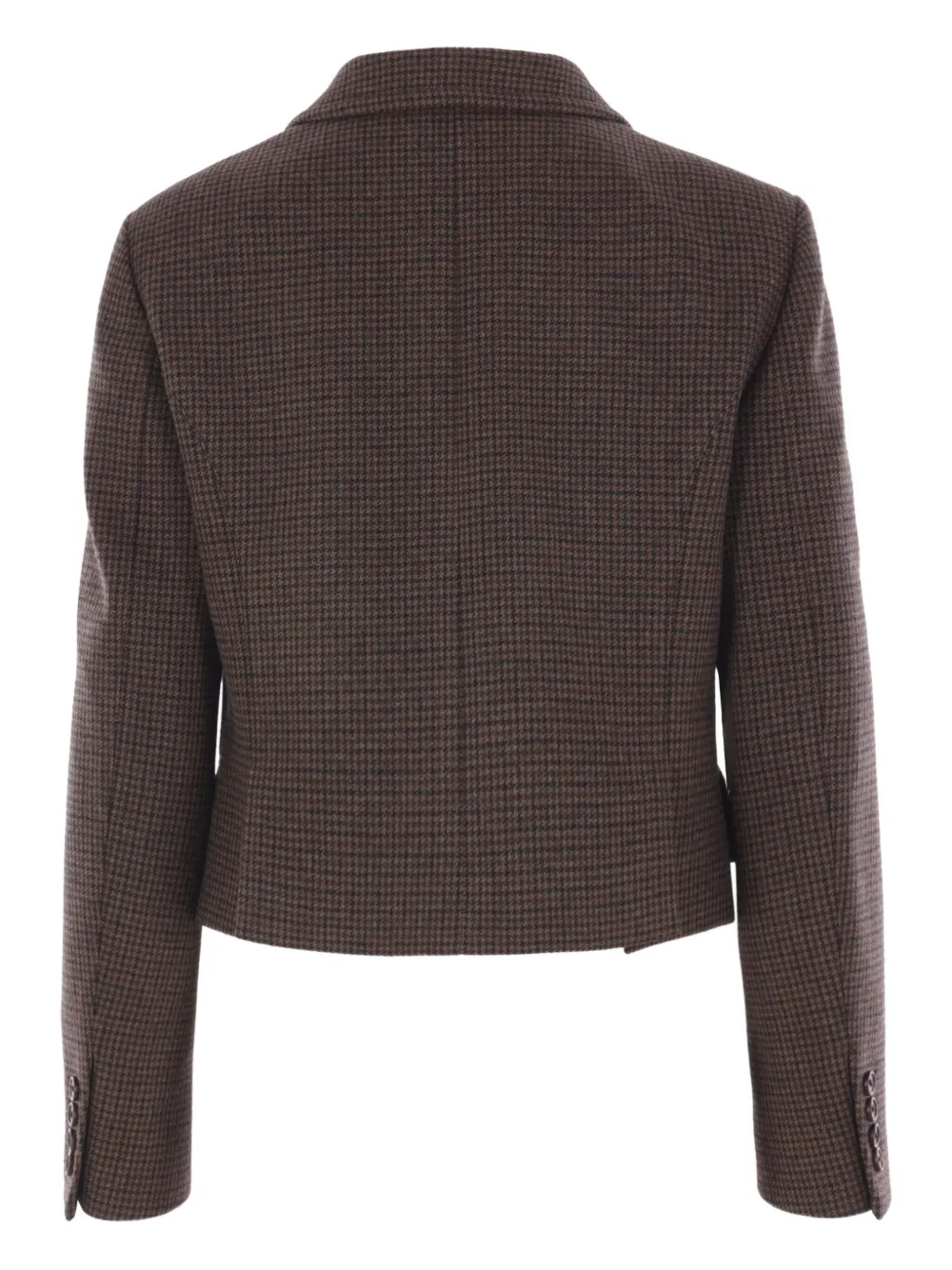 Chloé Houndstooth Double-breasted Jacket In Brown