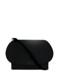 Smythson Pillow embossed-logo flap crossbody bag - Black