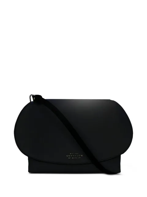 Smythson Pillow embossed-logo flap crossbody bag