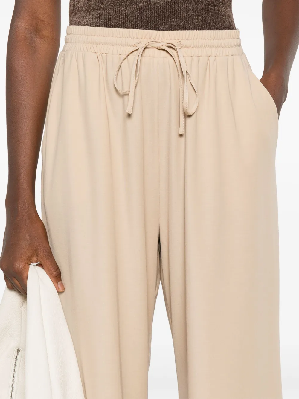 Weekend Max Mara Broek met trekkoord Beige
