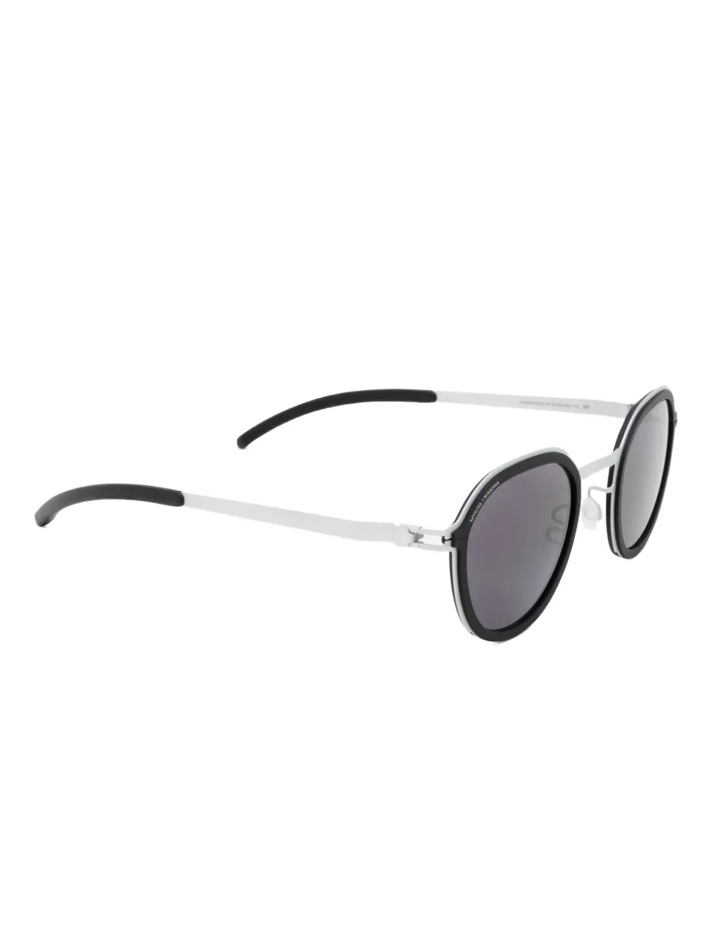 Mykita MR001 zonnebril met metalen rond montuur Zilver