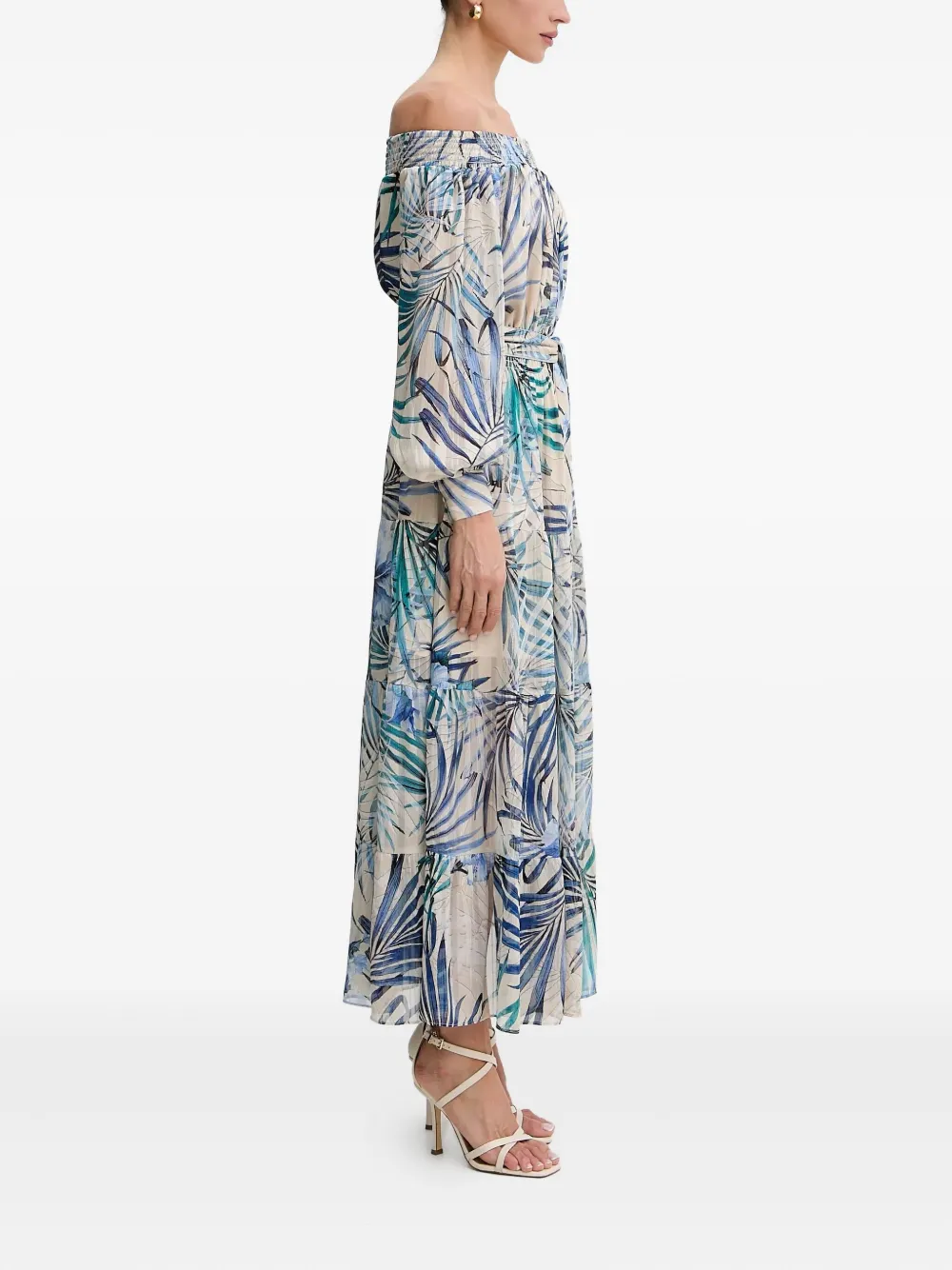 GUESS USA Off-shoulder maxi-jurk Beige