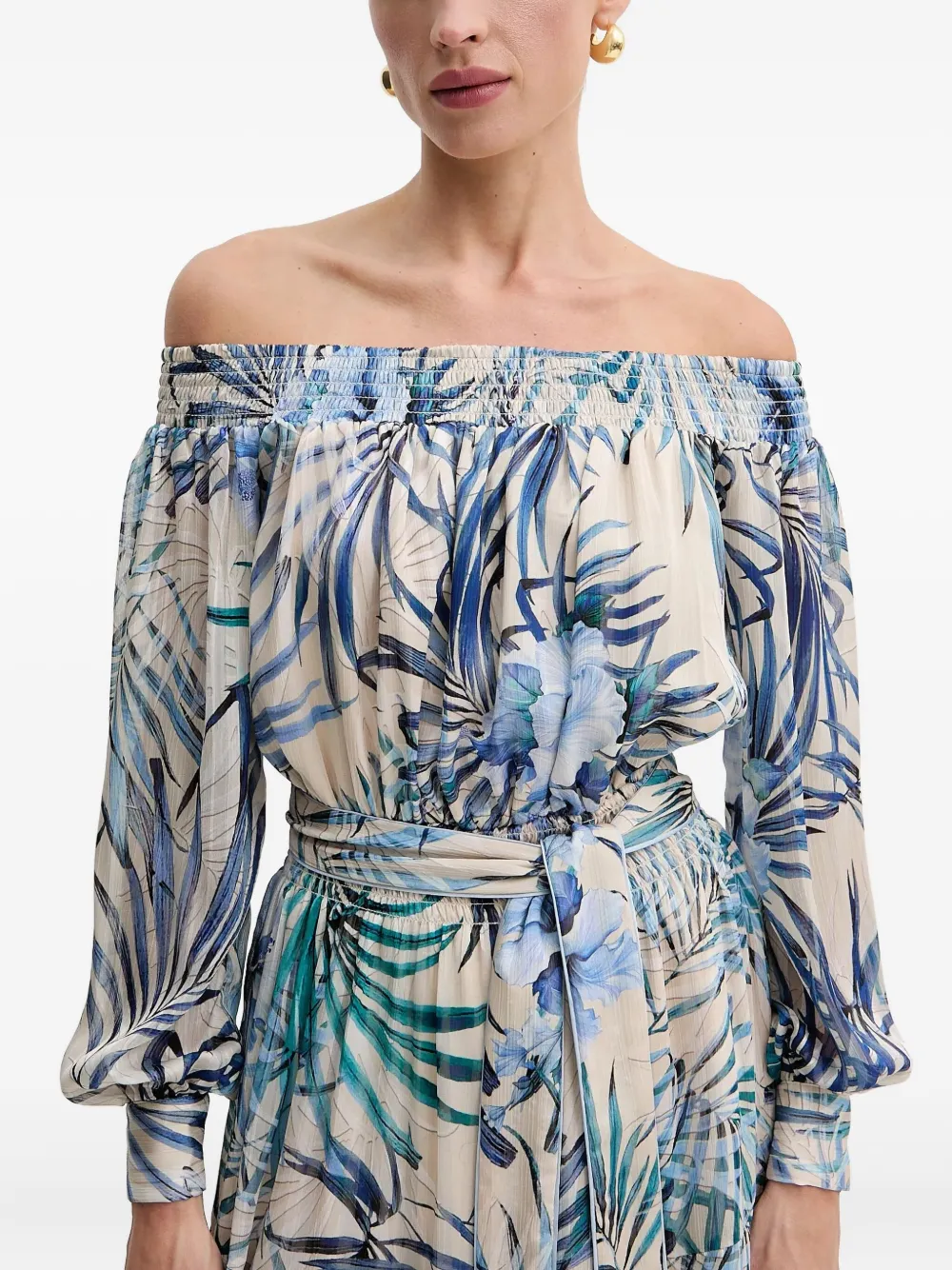 GUESS USA Off-shoulder maxi-jurk Beige