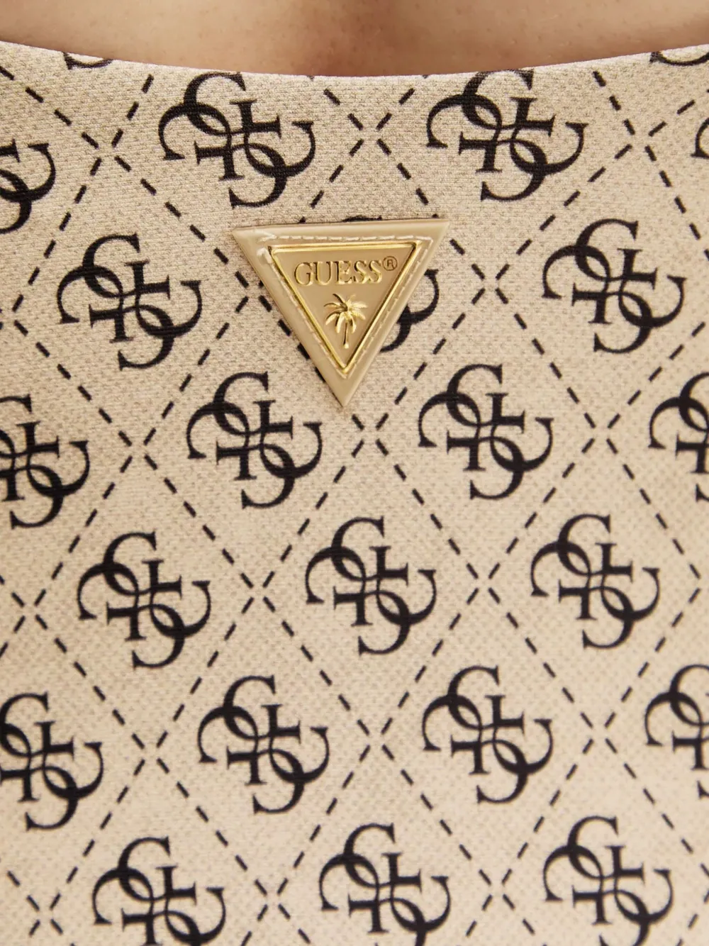 GUESS USA Badpak met 4G-logo Beige