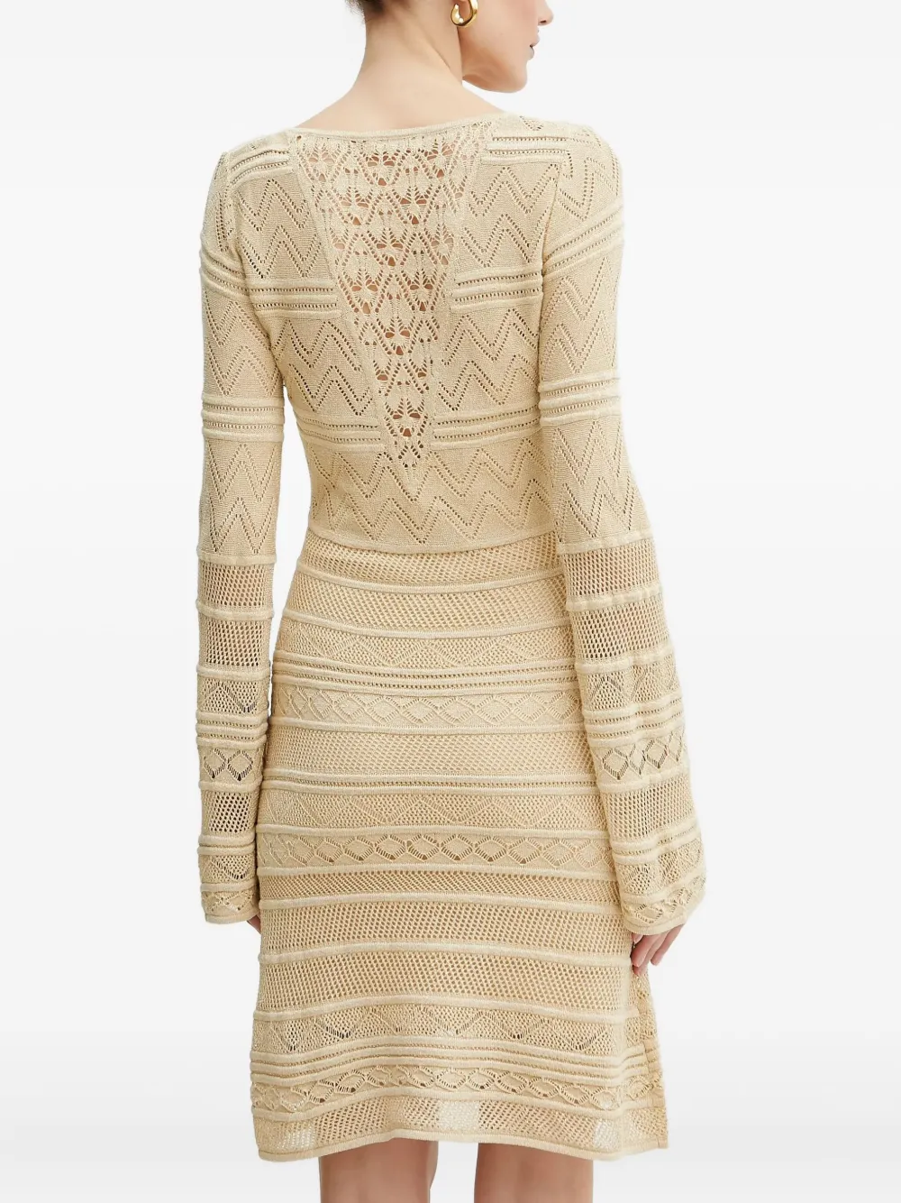 Guess Usa Bell-sleeve Knit Mini Dress