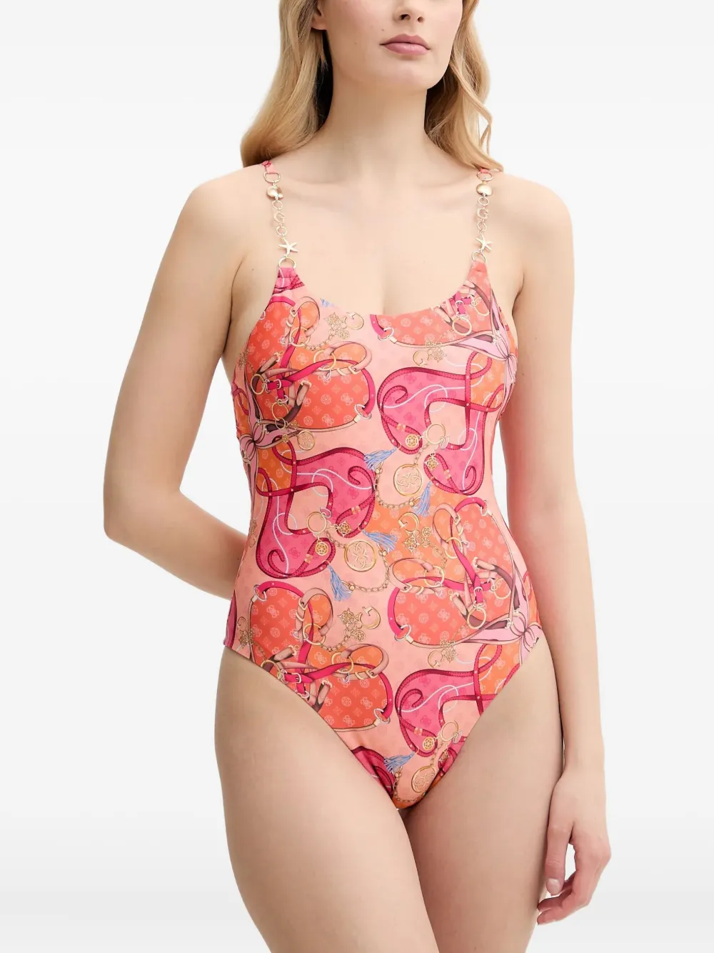 GUESS USA Badpak verfraaid met ketting Roze