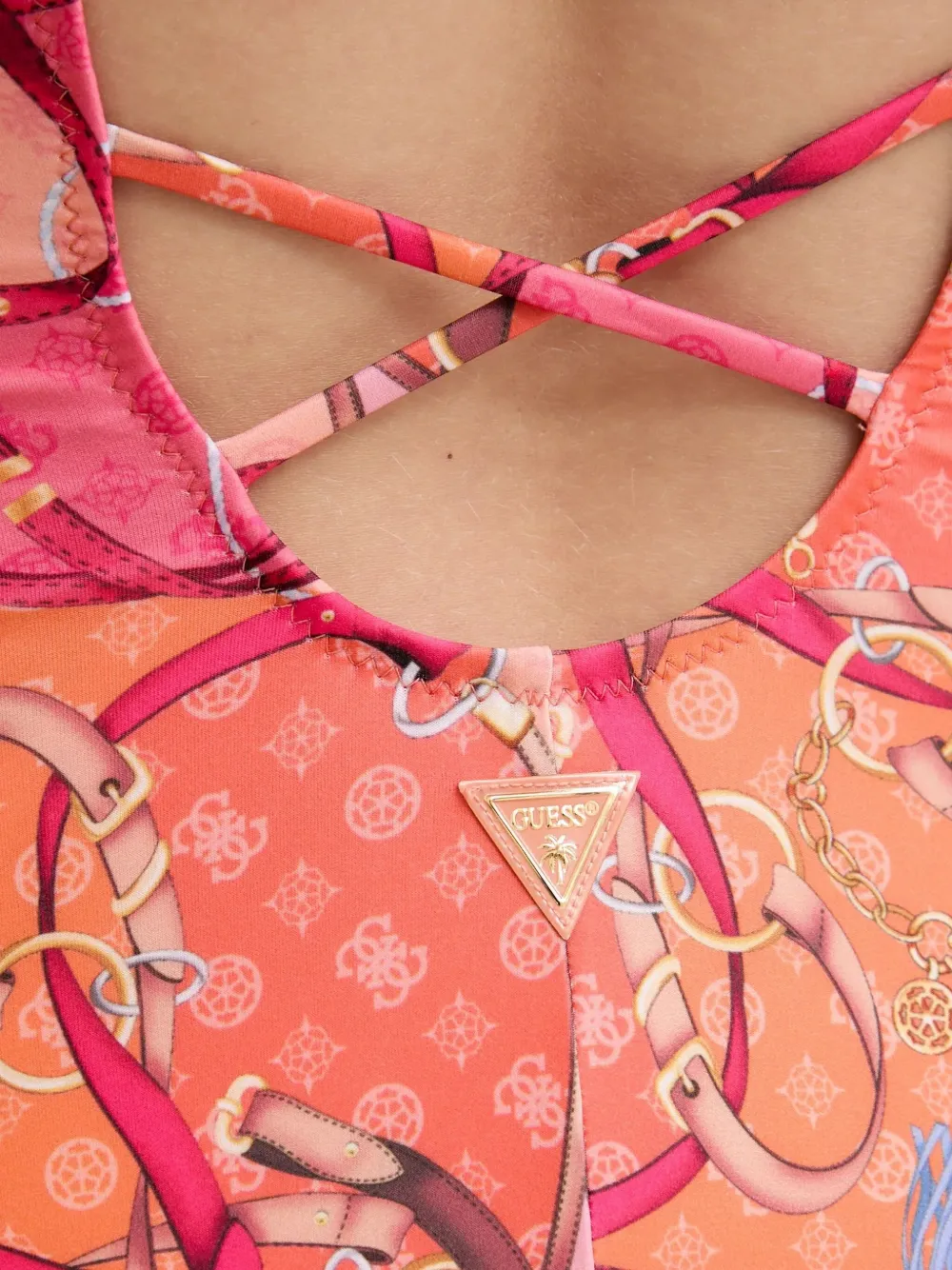 GUESS USA Badpak verfraaid met ketting Roze