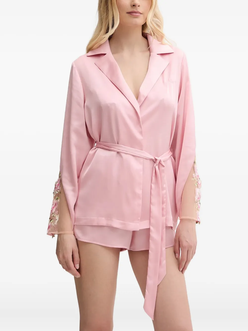 GUESS USA Loredana floral-embroidered set Roze