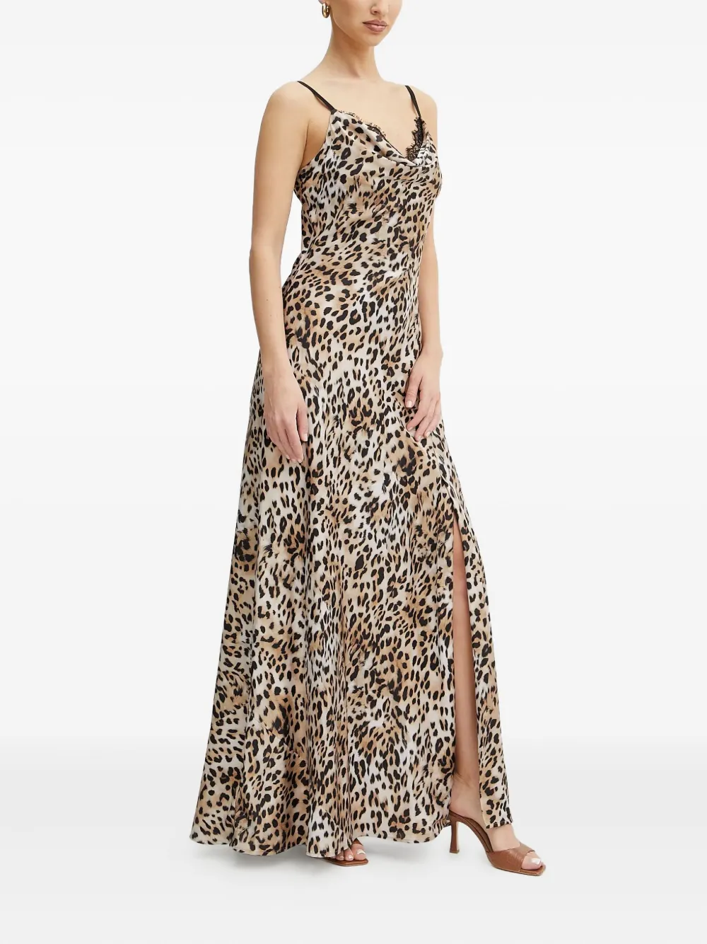GUESS USA lace-trimmed leopard-print maxi dress | Day Dresses | Image 2