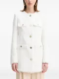 GUESS USA sequin-embellished tweed jacket - White