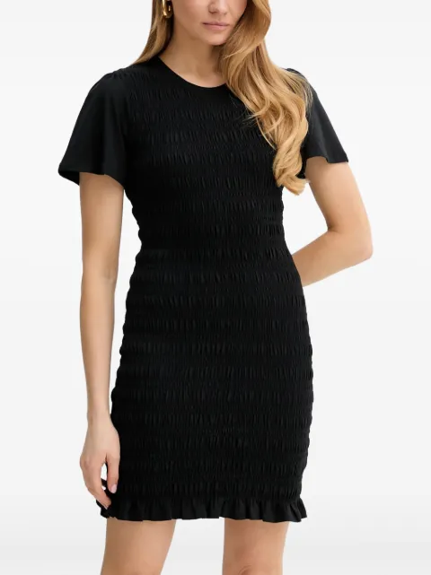 GUESS USA smocked ruffled-hem mini dress