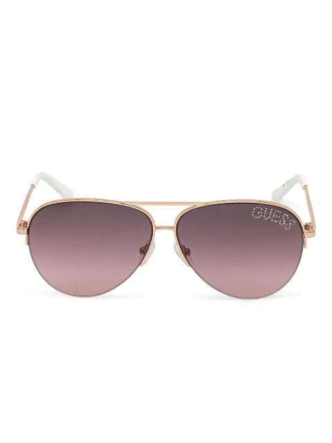 GUESS EYEWEAR crystal-embellished pilot-frame sunglasses