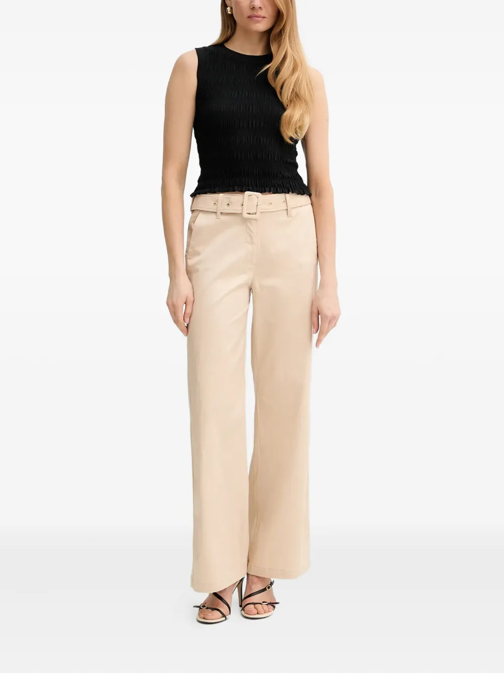 GUESS USA belted trousers Beige