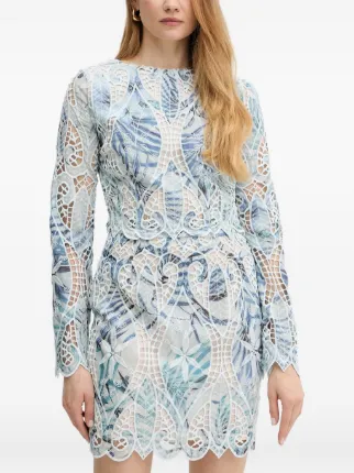 GUESS USA Lace Mini Dress | Blue | FARFETCH IL