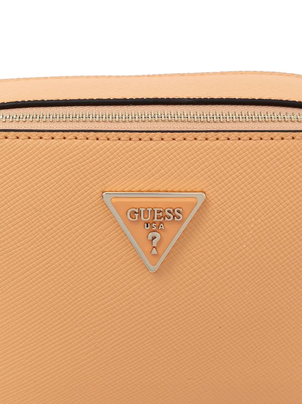 GUESS USA Noelle crossbodytas met dubbele rits en ketting Beige
