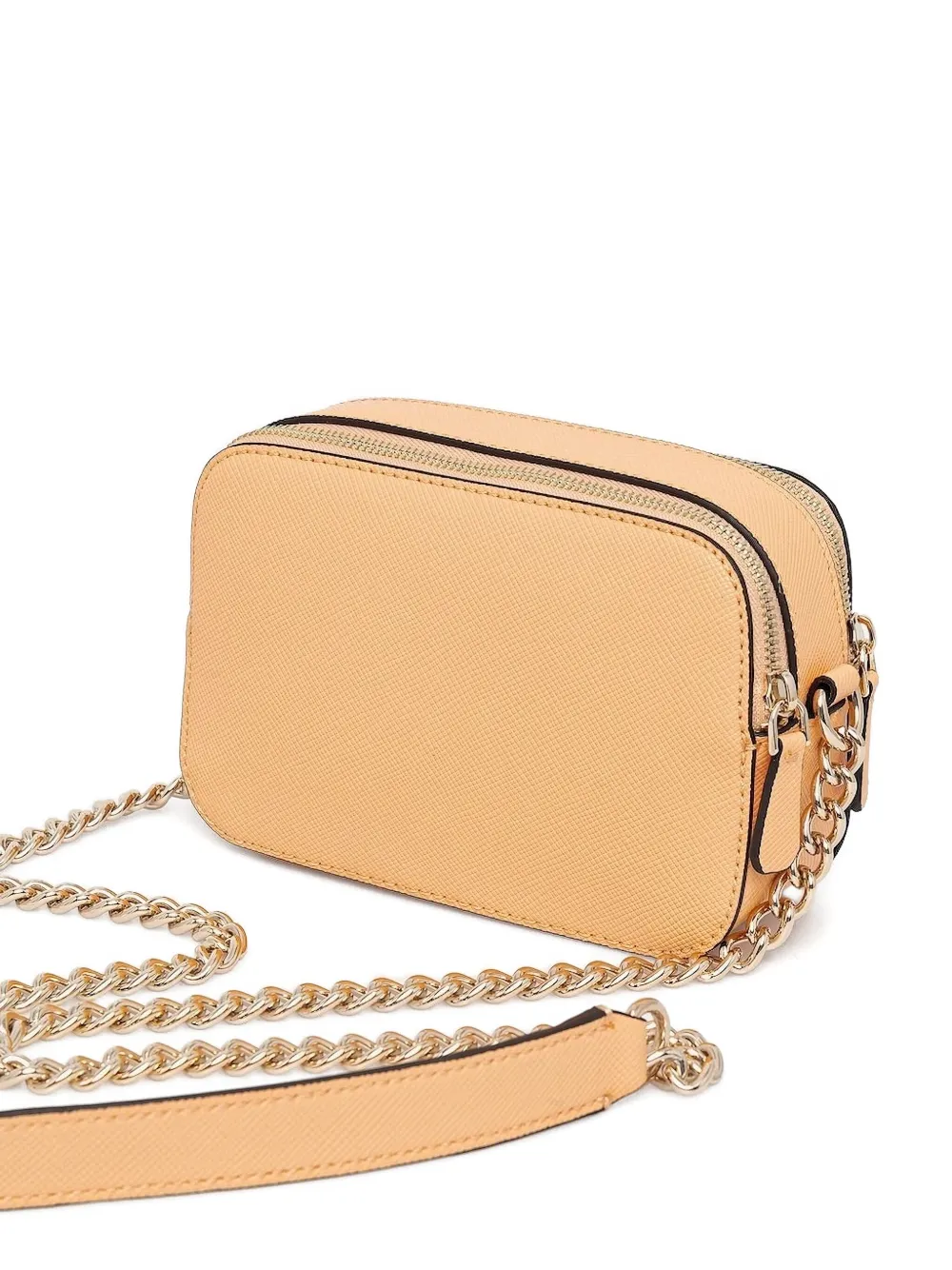GUESS USA Noelle crossbodytas met dubbele rits en ketting Beige
