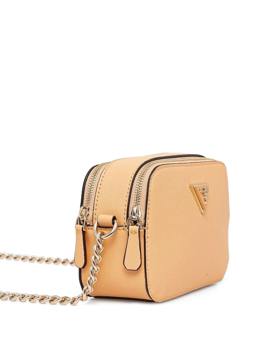 GUESS USA Noelle crossbodytas met dubbele rits en ketting Beige