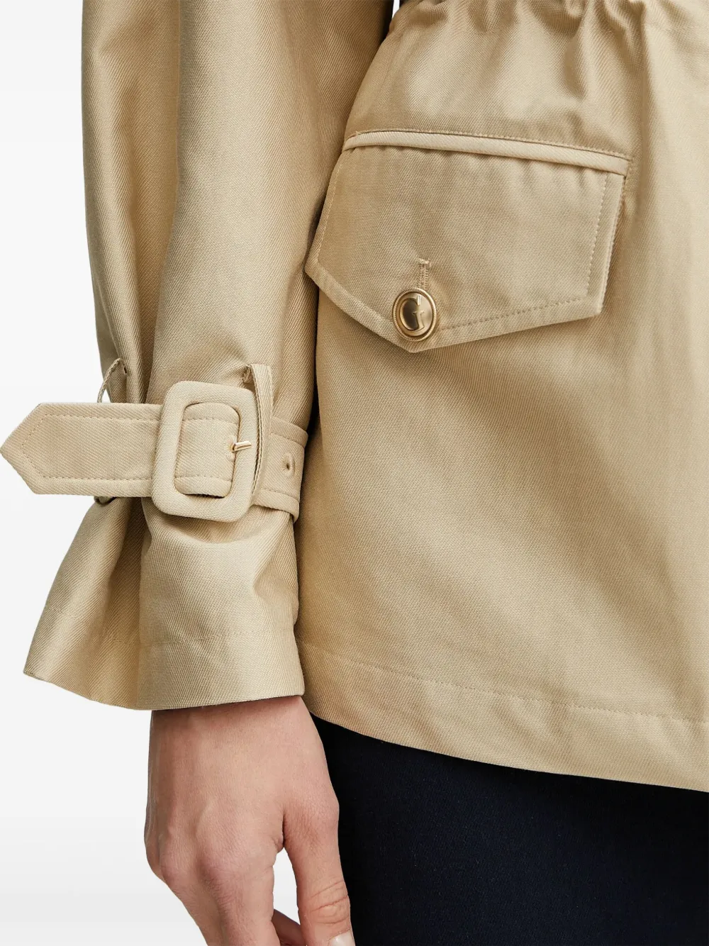 GUESS USA Legerjack met gesmockte taille Beige