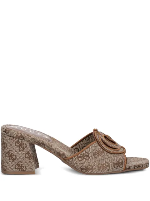 GUESS USA 65mm Gals logo-pattern mules