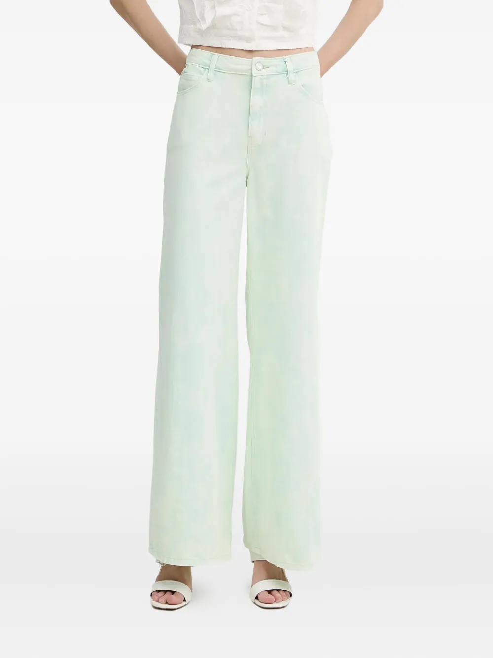 GUESS USA Jeans met tie-dye print Groen