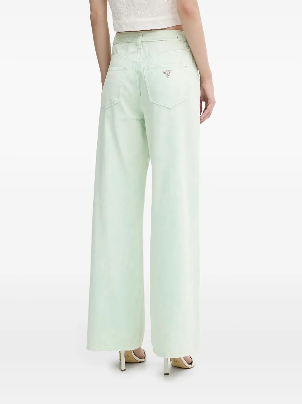 GUESS USA Jeans met tie-dye print Groen