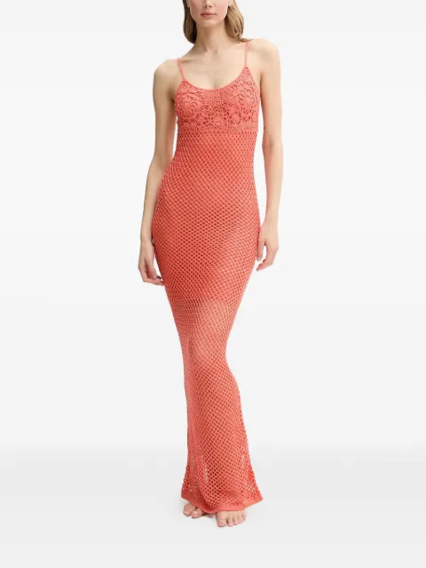 GUESS USA crochet-detail maxi dress