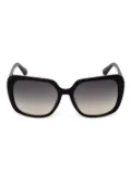 GUESS EYEWEAR logo-plaque square sunglasses - Black