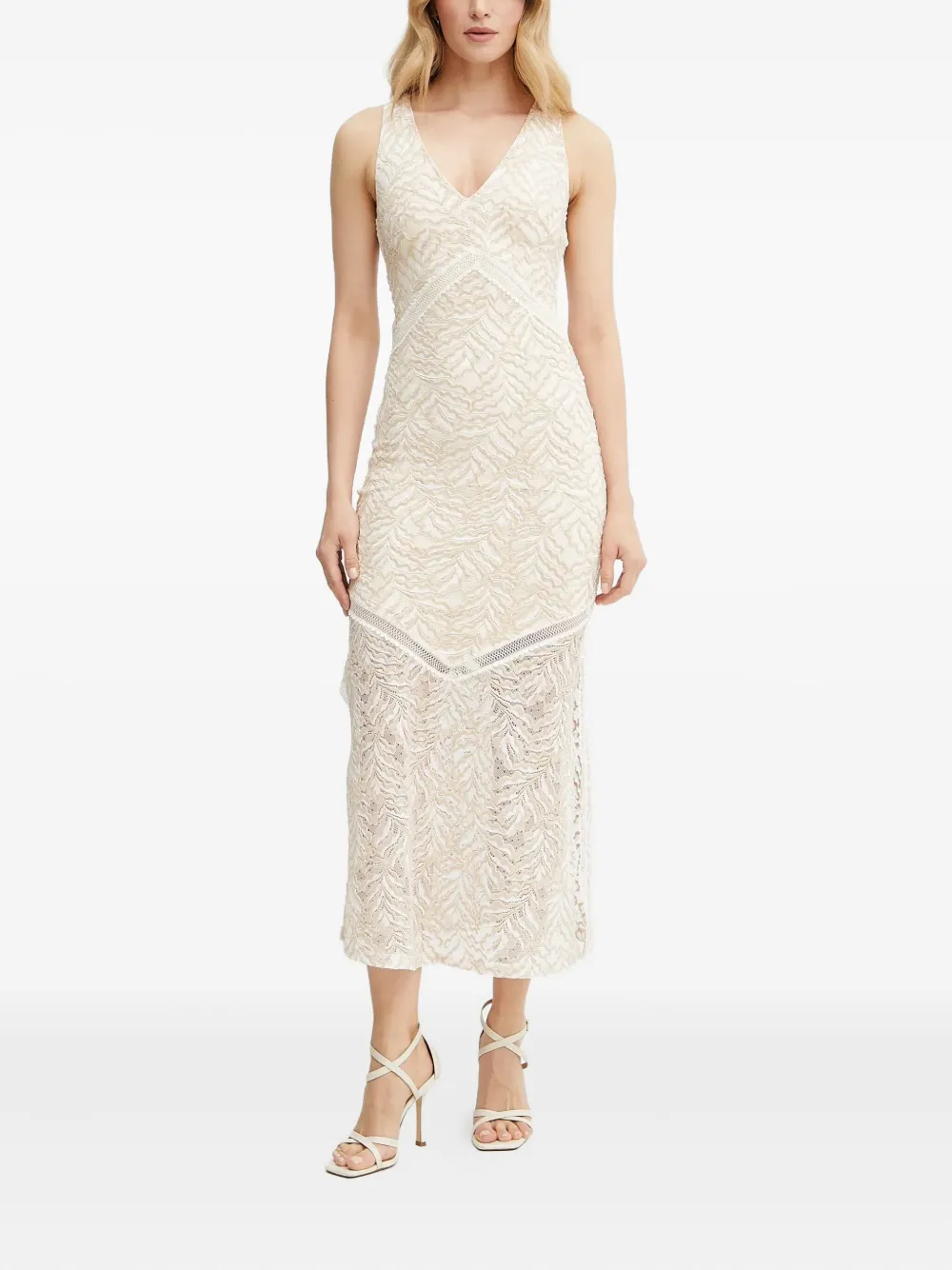 GUESS USA lace-insert V-neck midi dress | Cocktail & Party Dresses | Image 2