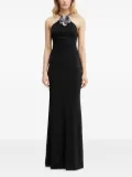 GUESS USA halter-neck flower-embellished maxi dress - Black