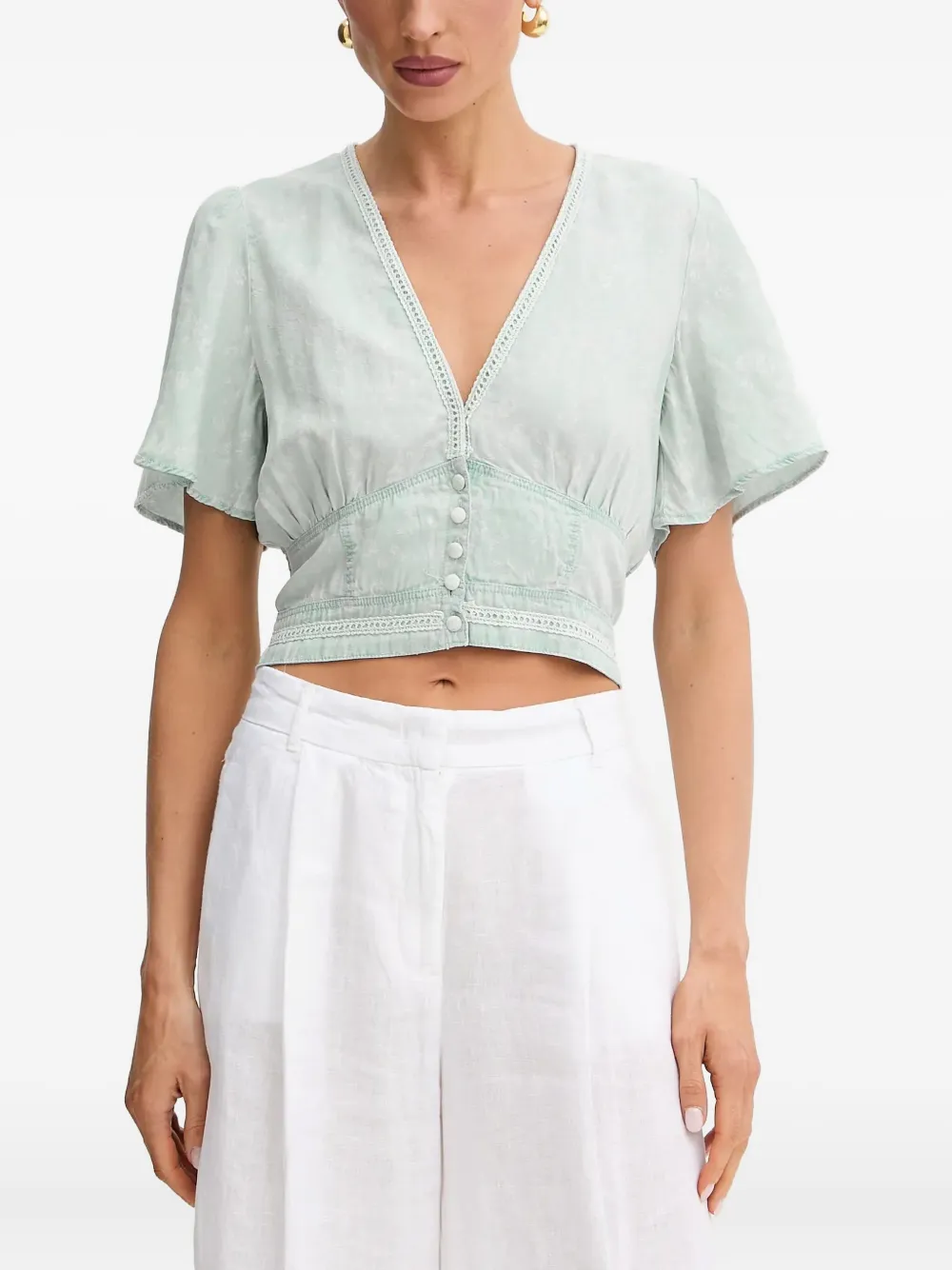 Guess Usa Floral-print Buttoned Shirt