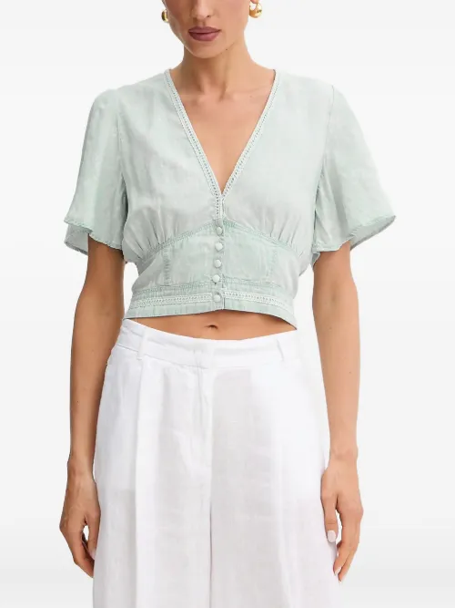 Chemise boutonnée à fleurs - GUESS USA - Modalova