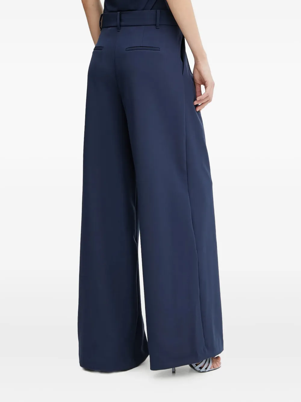 GUESS USA Plooibroek met wijde pijpen Blauw
