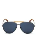 GUESS EYEWEAR metal pilot-frame sunglasses - Silver