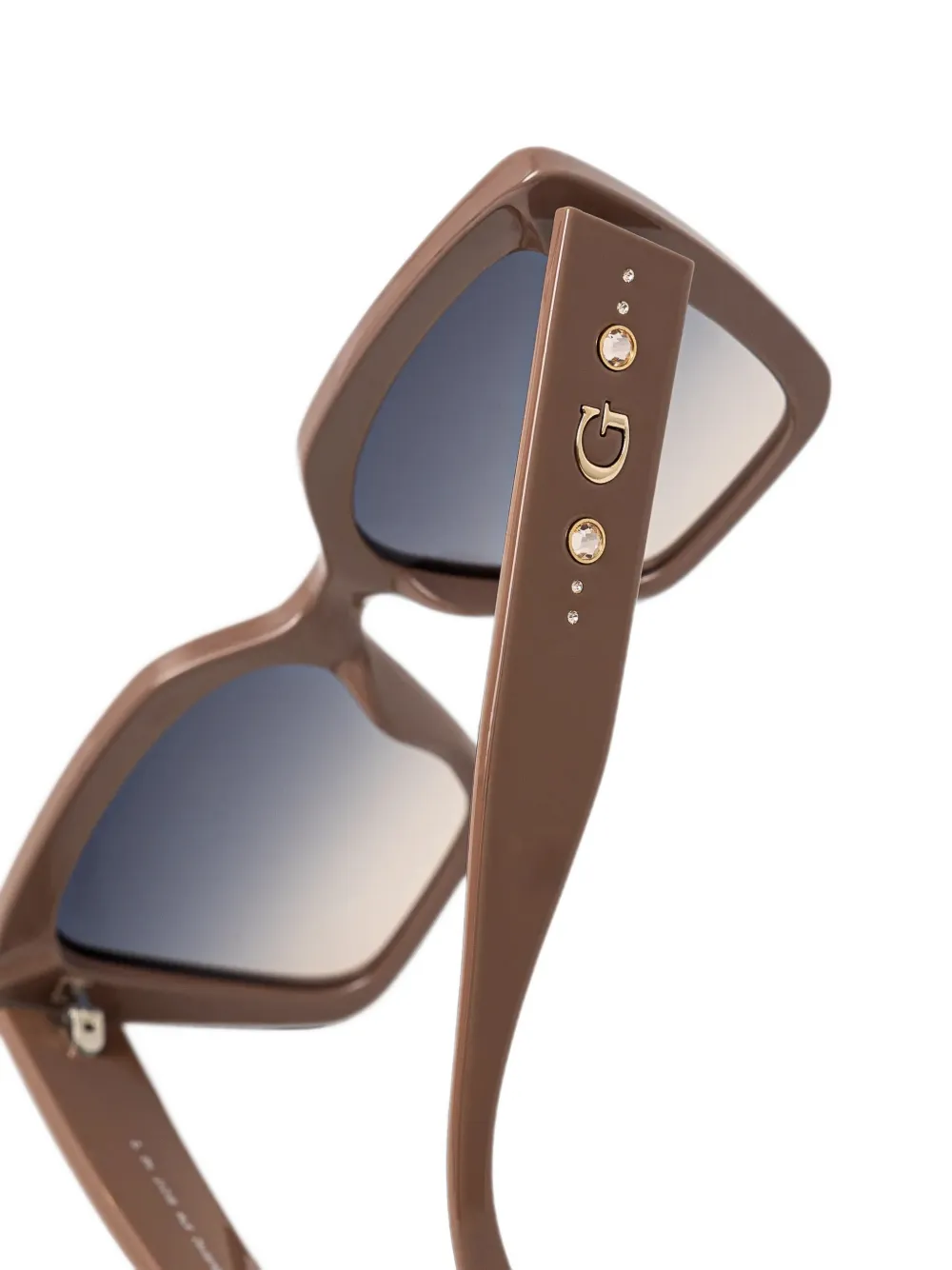 GUESS EYEWEAR Zonnebril verfraaid met kristallen Beige