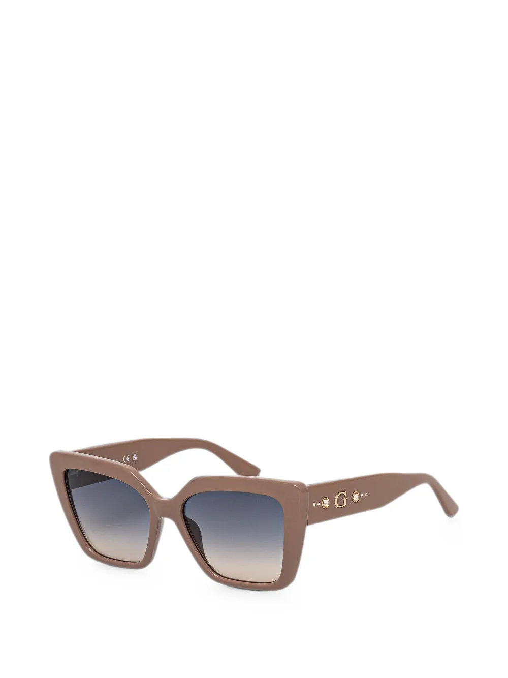 GUESS EYEWEAR Zonnebril verfraaid met kristallen Beige