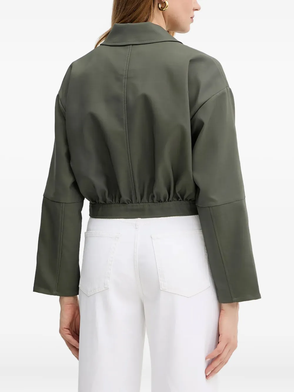 GUESS USA Gekreukt jack met knoopsluiting Groen
