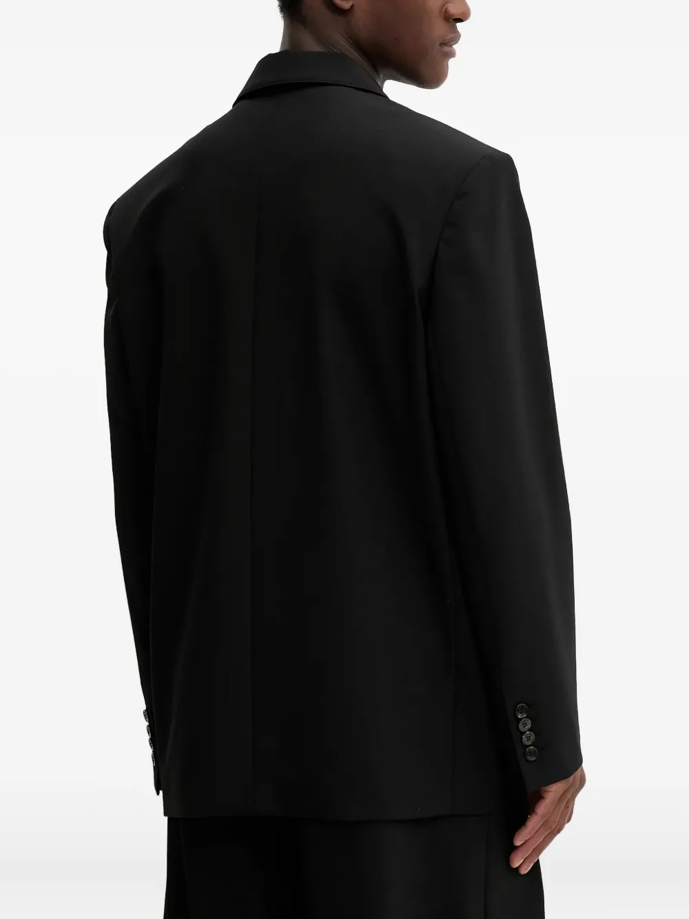 Nanushka Blazer met dubbele rij knopen en zak Zwart