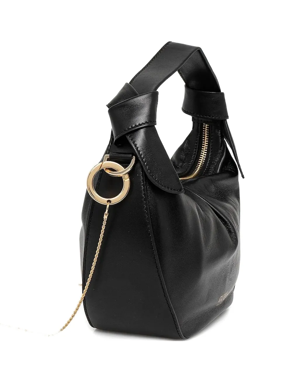 GUESS USA Jolie kleine geknoopte leren shopper Zwart