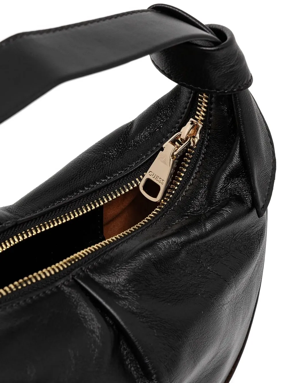 GUESS USA Jolie kleine geknoopte leren shopper Zwart