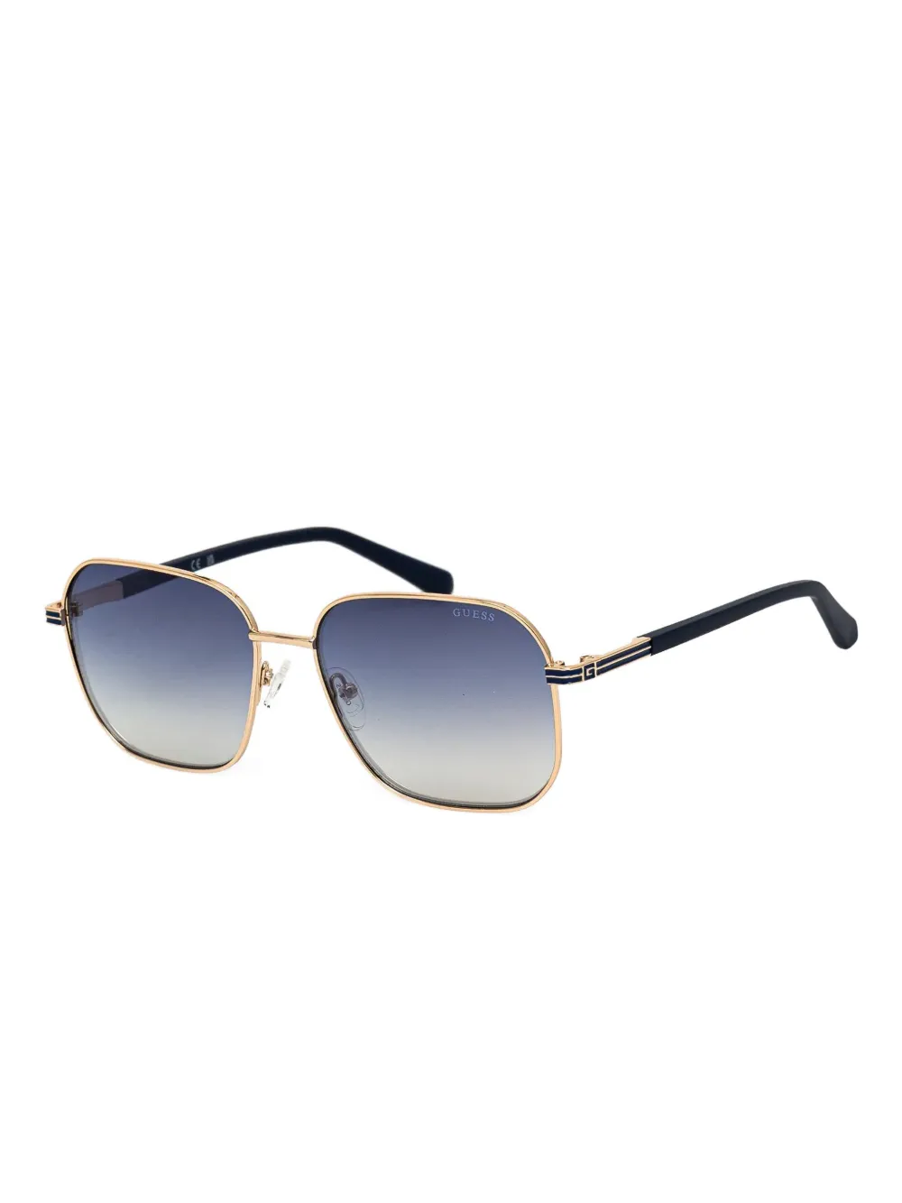 GUESS EYEWEAR Zonnebril met rechthoekig montuur Goud
