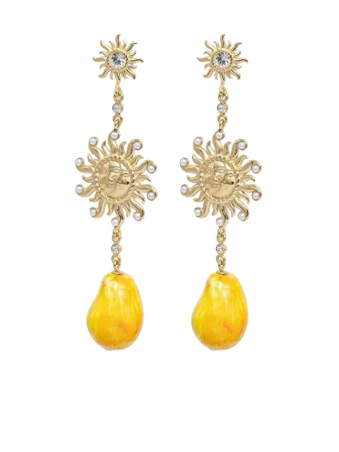 GUESS USA sun-face earrings