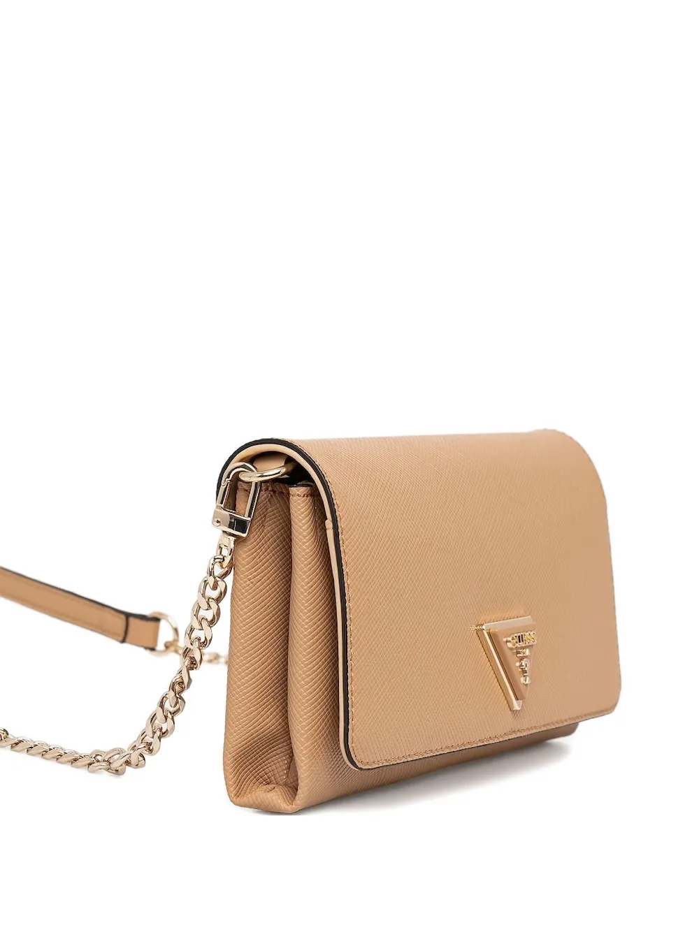 GUESS USA Crossbodytas met kettingband en textuur Beige