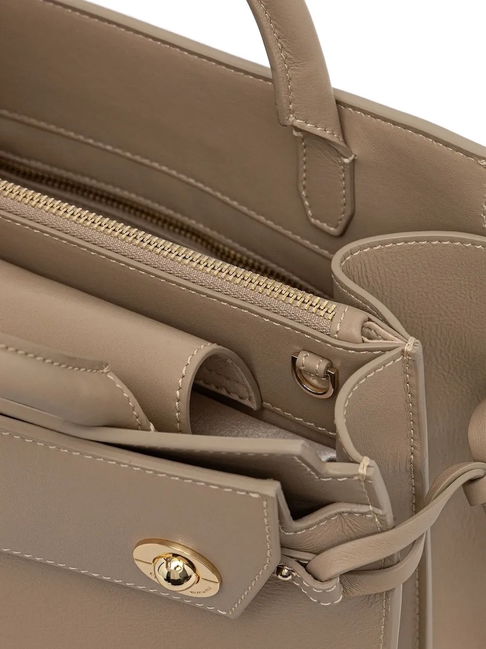 GUESS USA Leren shopper met geknoopt detail Beige