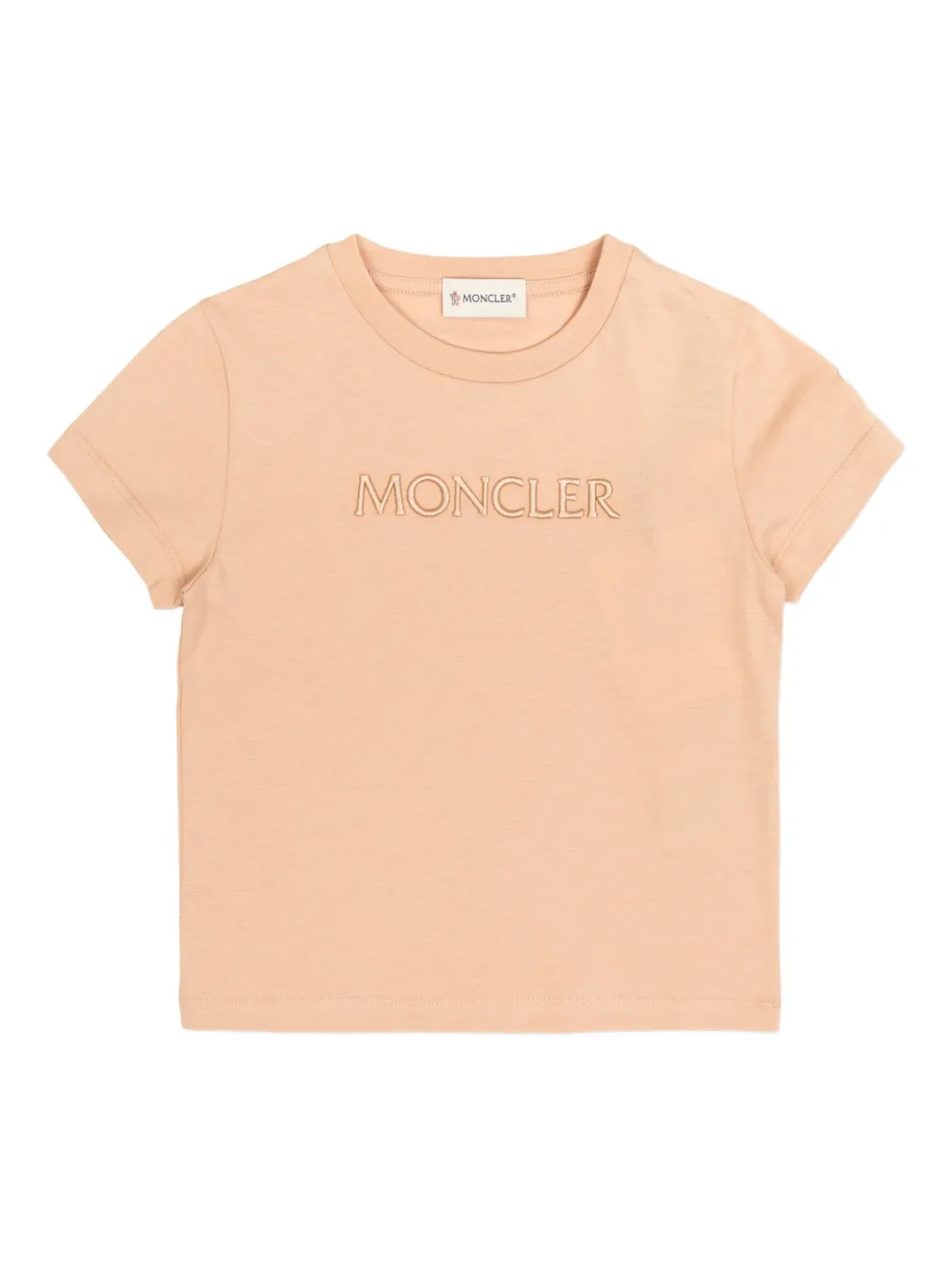 Moncler Enfant T-shirt met geborduurd logo Roze