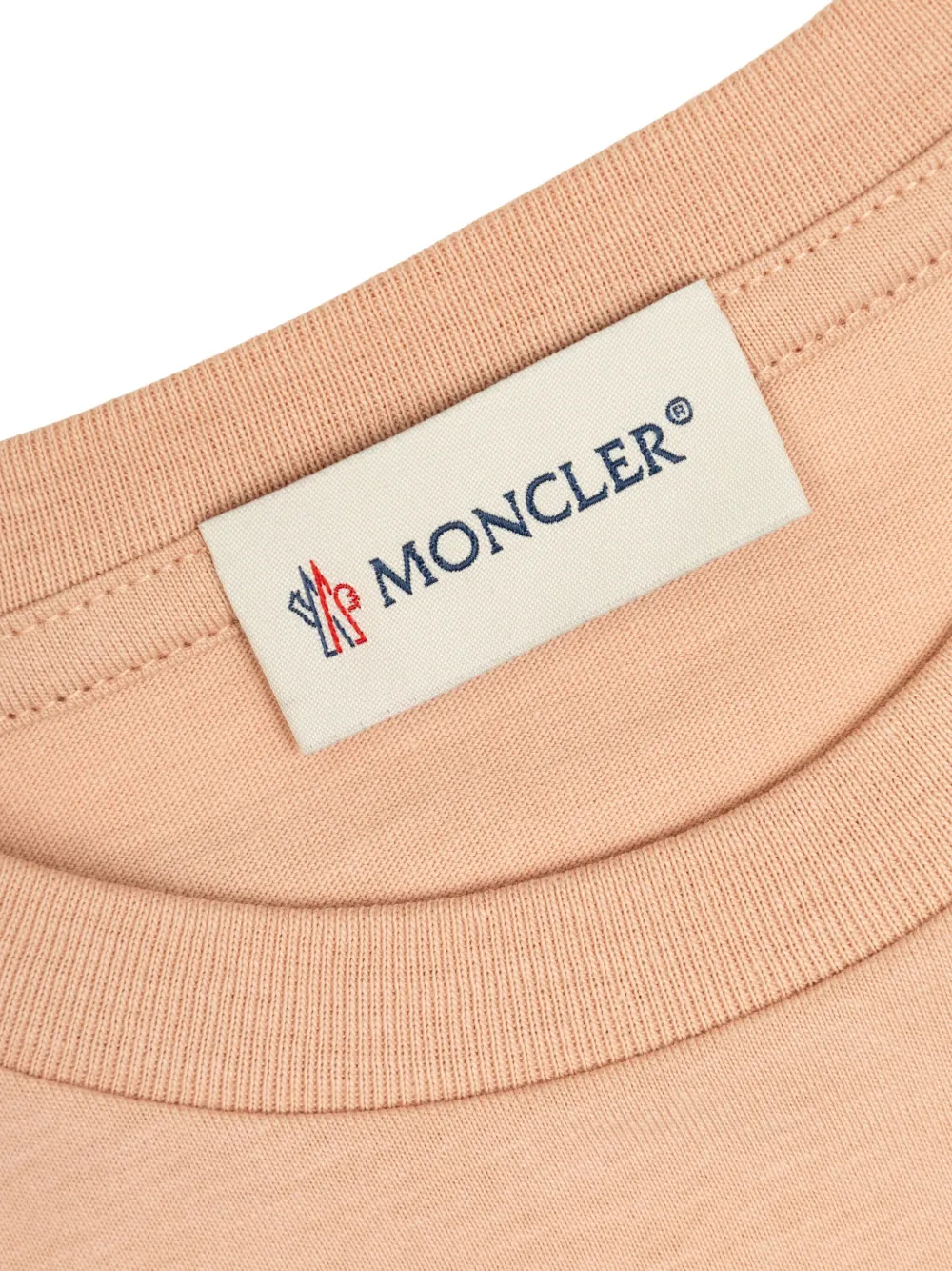 Moncler Enfant T-shirt met geborduurd logo Roze