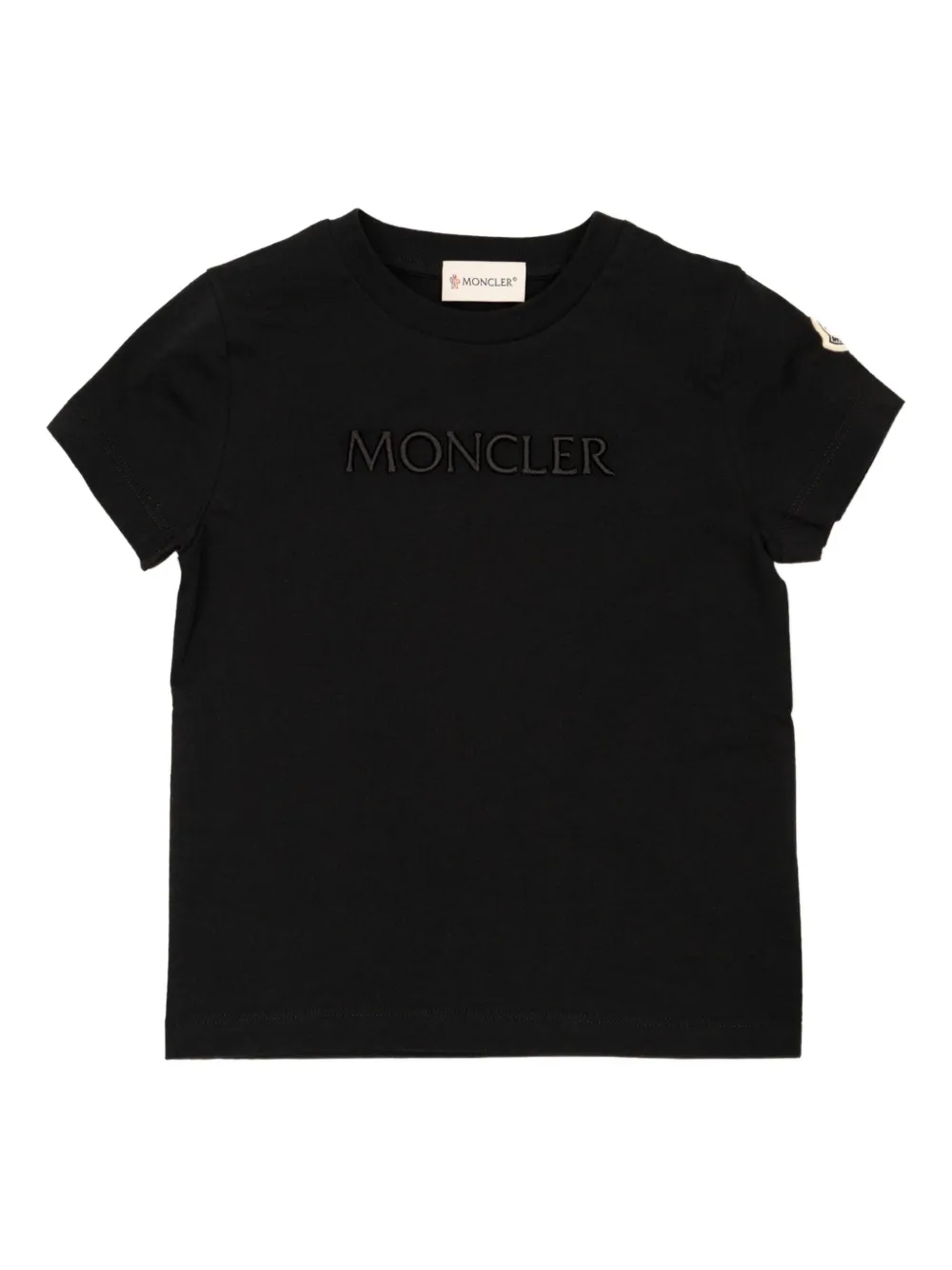 Moncler Enfant logo-embossed T-shirt Zwart