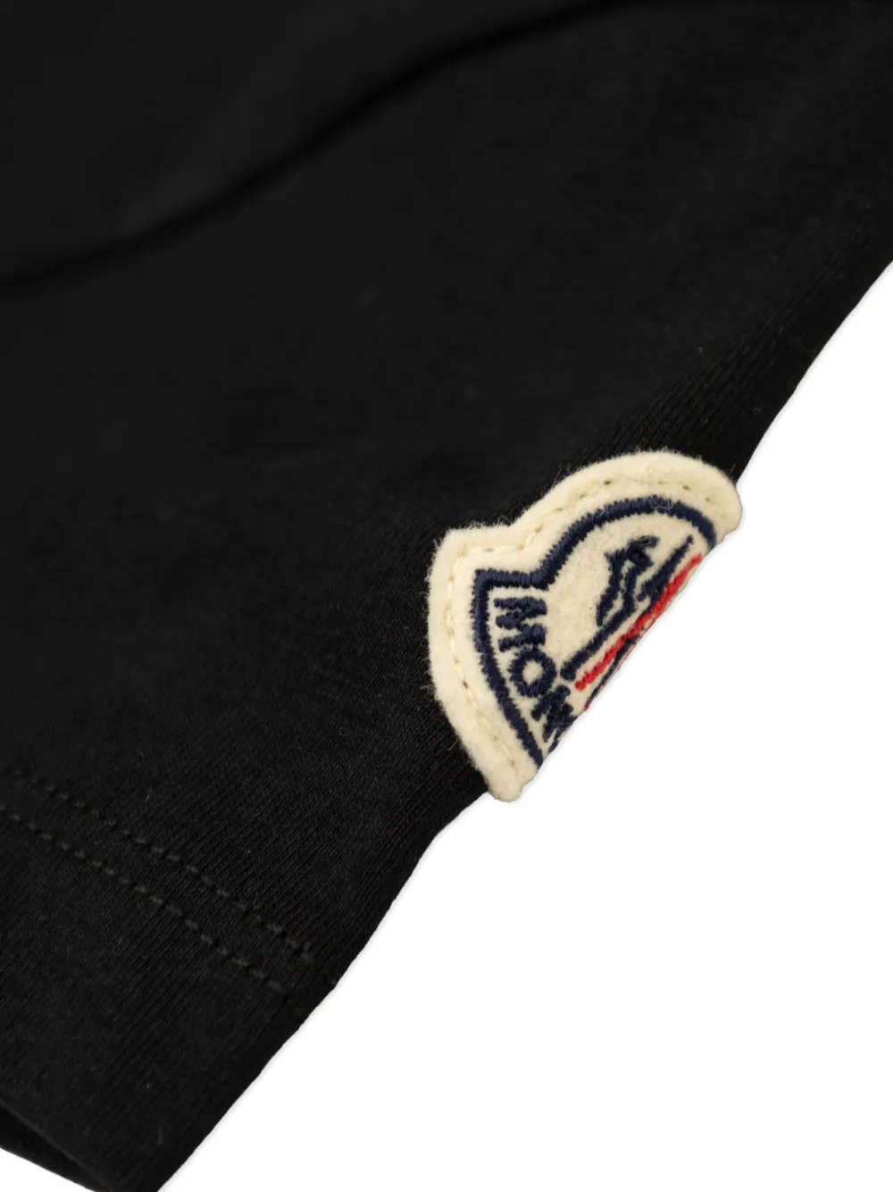 Moncler Enfant T-shirt met logo-reliëf Zwart
